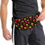 Cartoon French Fries Pattern Print Fanny Pack