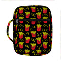 Cartoon French Fries Pattern Print Front Pocket Bible Bag