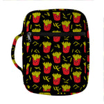 Cartoon French Fries Pattern Print Front Pocket Bible Bag