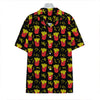 Cartoon French Fries Pattern Print Hawaiian Shirt