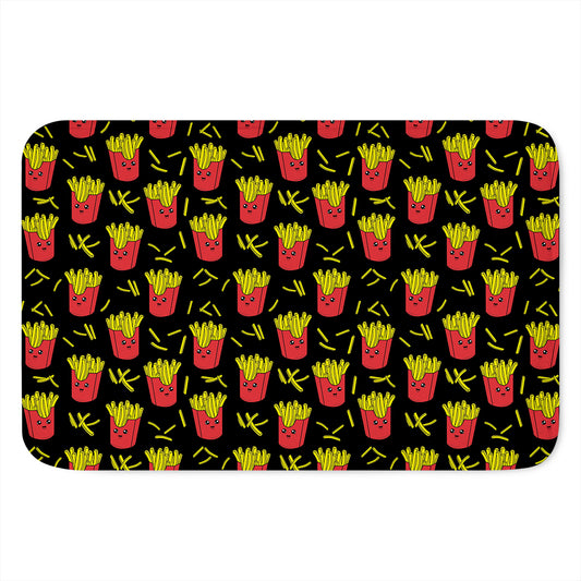 Cartoon French Fries Pattern Print Indoor Door Mat