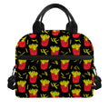 Cartoon French Fries Pattern Print Insulated Lunch Bag