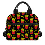 Cartoon French Fries Pattern Print Insulated Lunch Bag