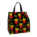 Cartoon French Fries Pattern Print Insulated Lunch Tote