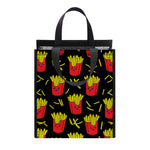 Cartoon French Fries Pattern Print Insulated Lunch Tote