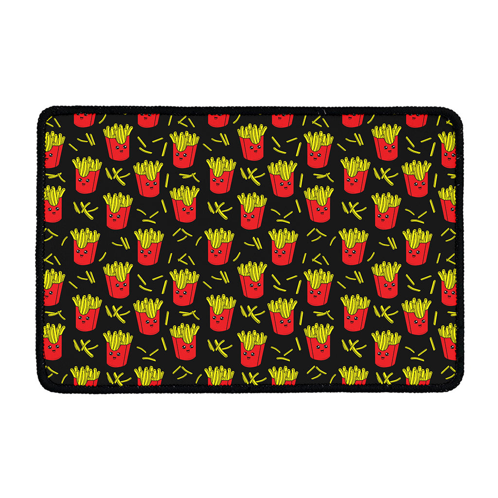Cartoon French Fries Pattern Print Kitchen Mat