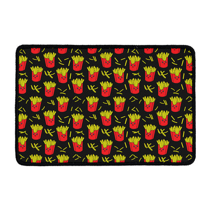 Cartoon French Fries Pattern Print Kitchen Mat