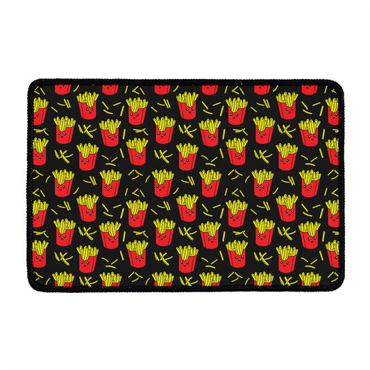 Cartoon French Fries Pattern Print Kitchen Mat