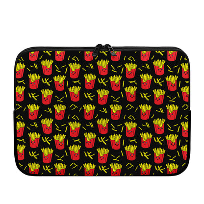 Cartoon French Fries Pattern Print Laptop Sleeve