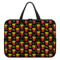 Cartoon French Fries Pattern Print Laptop Sleeve With Handle