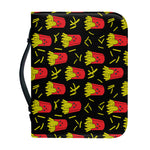 Cartoon French Fries Pattern Print Leather Bible Cover