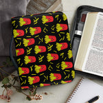 Cartoon French Fries Pattern Print Leather Bible Cover