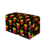 Cartoon French Fries Pattern Print Leather Tissue Box Cover