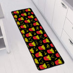 Cartoon French Fries Pattern Print Long Kitchen Mat