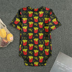 Cartoon French Fries Pattern Print Men's Bodysuit