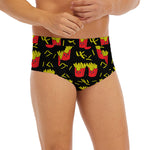 Cartoon French Fries Pattern Print Men's Briefs