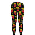 Cartoon French Fries Pattern Print Men's Leggings