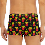 Cartoon French Fries Pattern Print Men's Short Boxer Briefs
