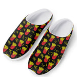 Cartoon French Fries Pattern Print Mesh Casual Shoes