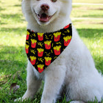 Cartoon French Fries Pattern Print Over The Collar Dog Bandana
