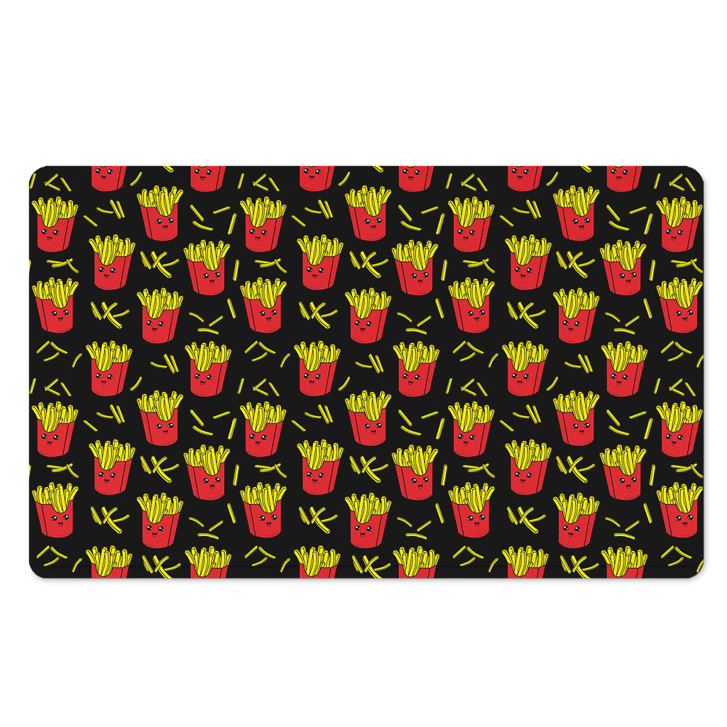 Cartoon French Fries Pattern Print Polyester Doormat