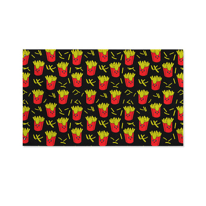 Cartoon French Fries Pattern Print Polyester Flag