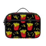 Cartoon French Fries Pattern Print Portable Lunch Bag