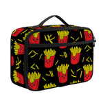 Cartoon French Fries Pattern Print Portable Lunch Bag