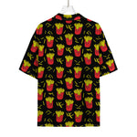 Cartoon French Fries Pattern Print Rayon Hawaiian Shirt