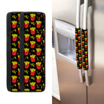 Cartoon French Fries Pattern Print Refrigerator Handle Covers