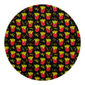 Cartoon French Fries Pattern Print Round Blanket