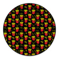 Cartoon French Fries Pattern Print Round Floor Mat