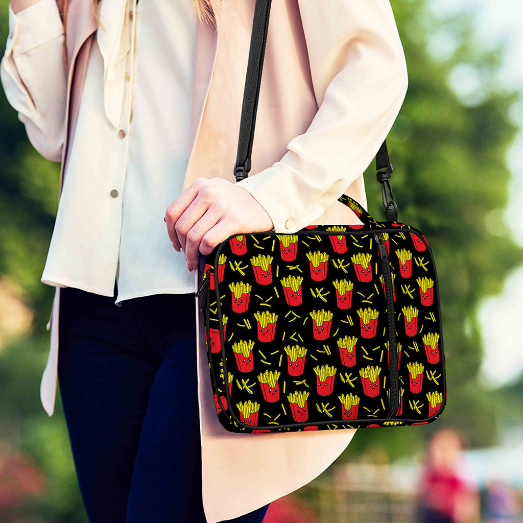 Cartoon French Fries Pattern Print Shoulder Strap Bible Bag