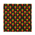 Cartoon French Fries Pattern Print Silk Bandana