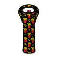 Cartoon French Fries Pattern Print Single Neoprene Wine Tote