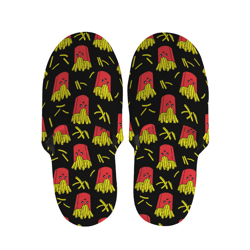 Cartoon French Fries Pattern Print Slippers