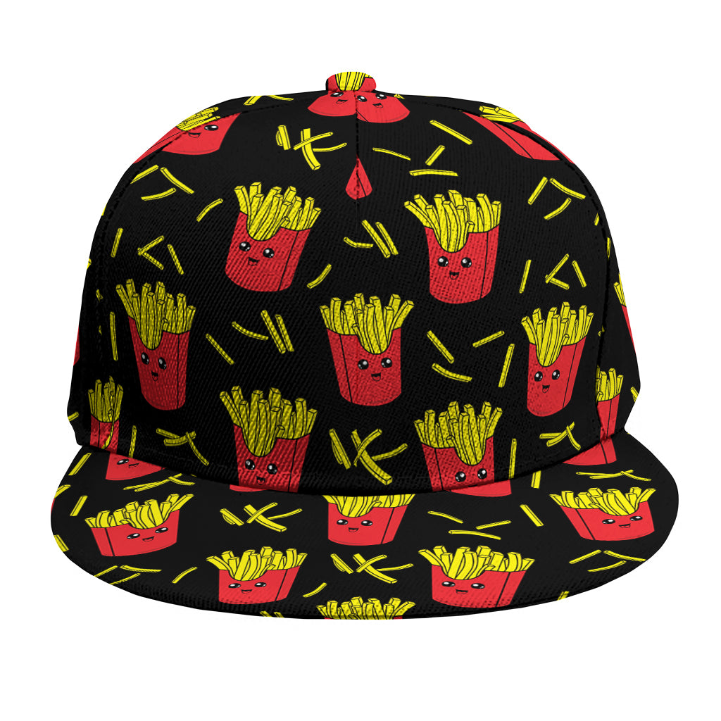 Cartoon French Fries Pattern Print Snapback Cap