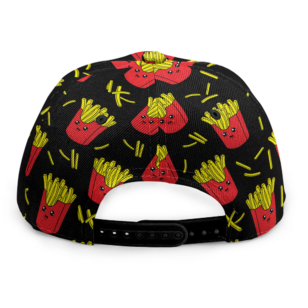 Cartoon French Fries Pattern Print Snapback Cap