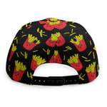 Cartoon French Fries Pattern Print Snapback Cap