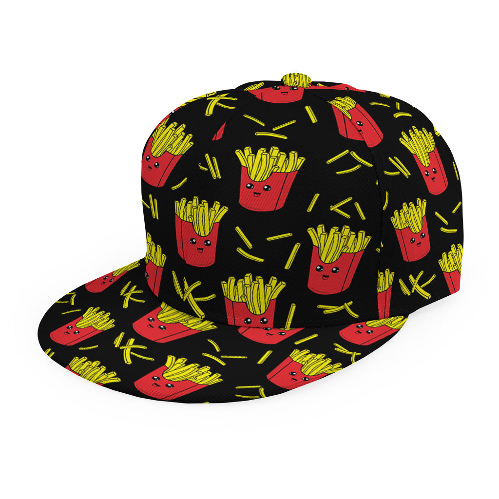 Cartoon French Fries Pattern Print Snapback Cap