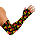 Cartoon French Fries Pattern Print Sun Protection Arm Sleeves