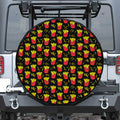 Cartoon French Fries Pattern Print Tire Cover