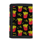 Cartoon French Fries Pattern Print Trifold Wallet