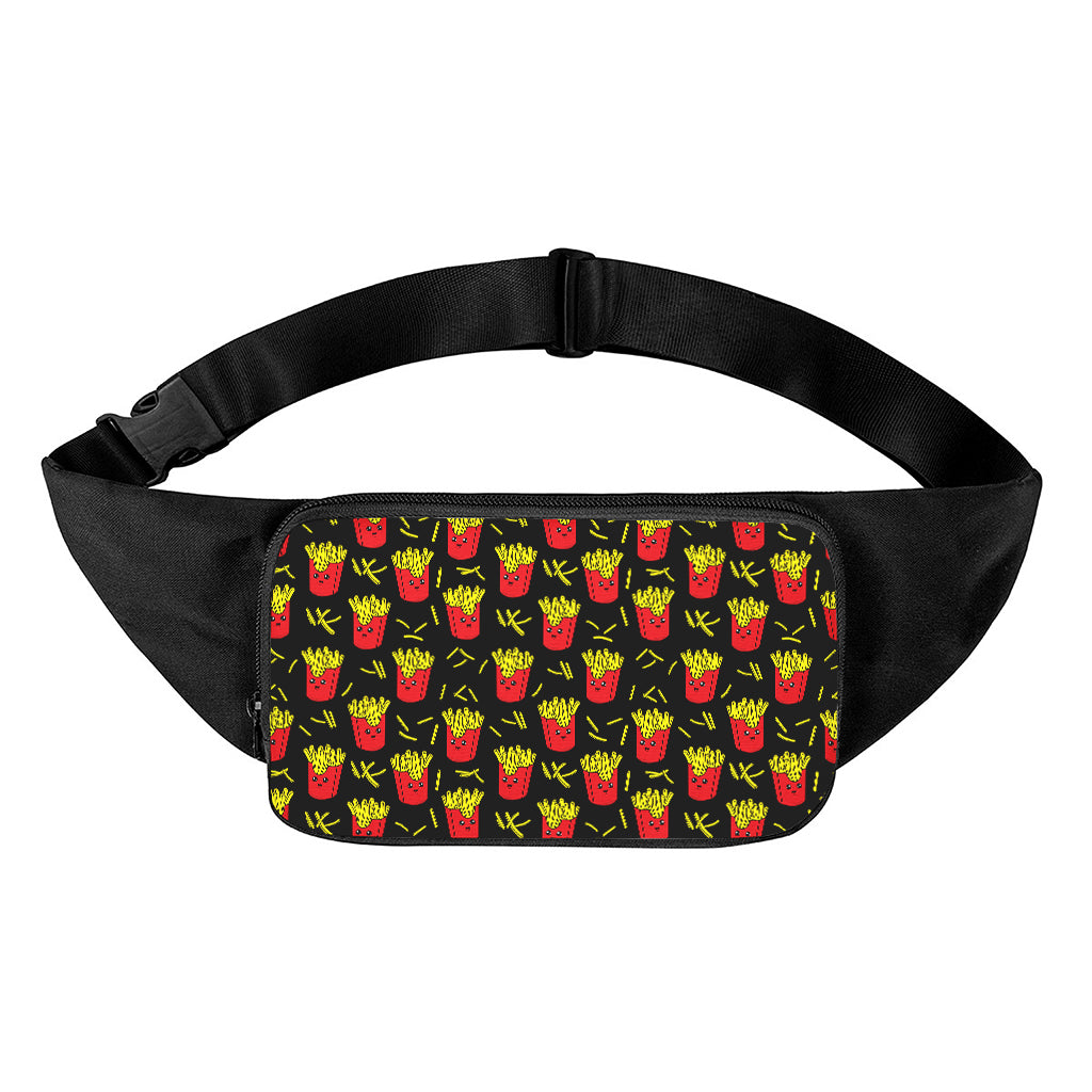 Cartoon French Fries Pattern Print Waist Bag