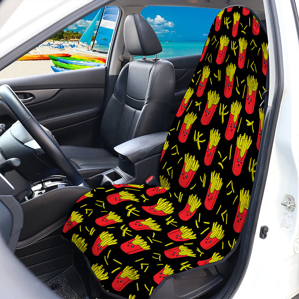 Cartoon French Fries Pattern Print Waterproof Car Seat Cover