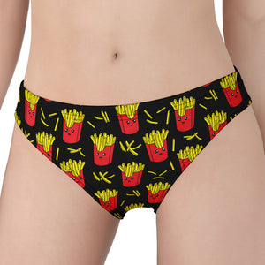 Cartoon French Fries Pattern Print Women's Panties