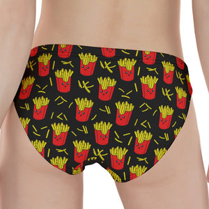 Cartoon French Fries Pattern Print Women's Panties