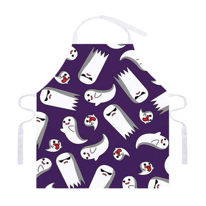 Cartoon Ghost Pattern Print Adjustable Apron