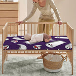 Cartoon Ghost Pattern Print Baby Crib Sheet