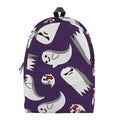 Cartoon Ghost Pattern Print School Backpack